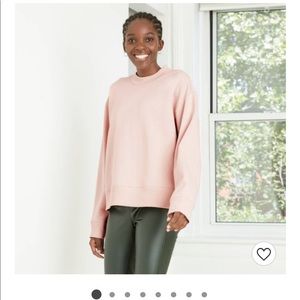 Blush pink crew neck